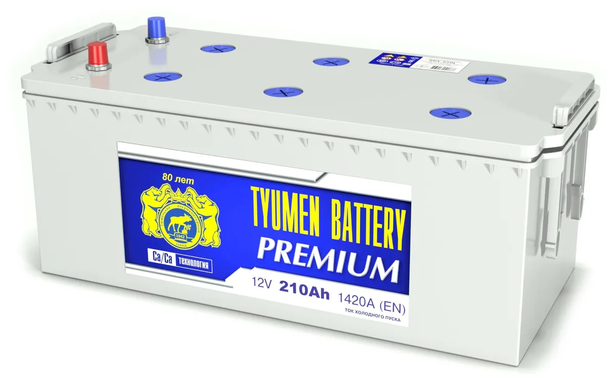 Аккумулятор 12V Tyumen Battery 6СТ-210.4L PREMIUM Ca/Ca (конус) 2023 - 2