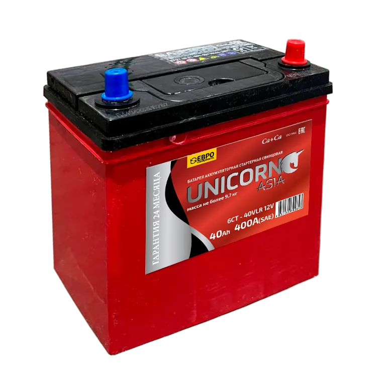 Аккумулятор 12V Unicorn 6СТ-40.0 Asia Ca/Ca - 2