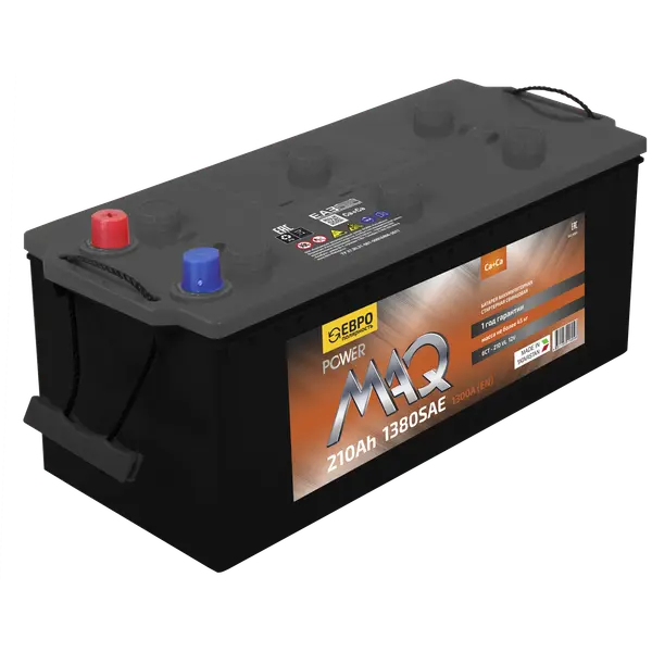 Аккумулятор 12V Power MAQ 6СТ-210.3 Ca/Ca