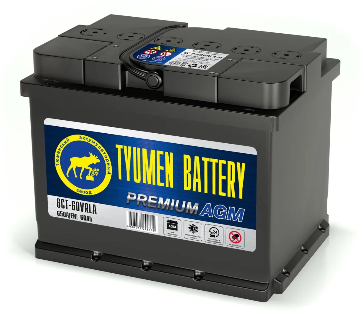 Аккумулятор 12V Tyumen Battery 6СТ-60.0VRLA-R PREMIUM AGM - 2