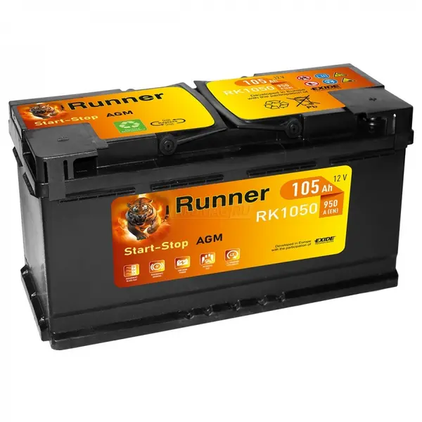 Аккумулятор 12V Runner 6CT-105.0 Start-Stop AGM