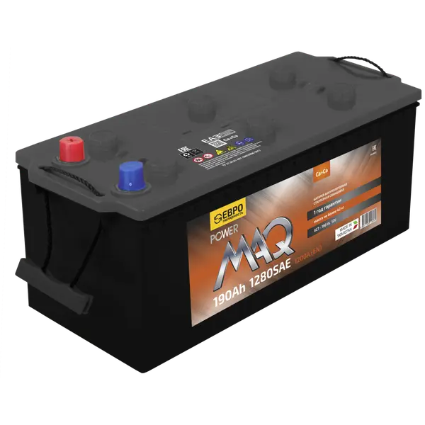 Аккумулятор 12V Power MAQ 6СТ-190.3 Ca/Ca
