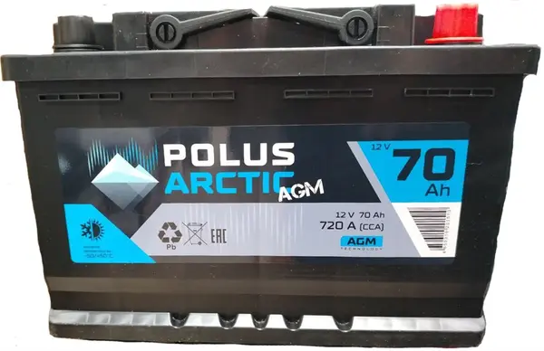Аккумулятор 12V Polus Arctic 6CT-70.0 AGM