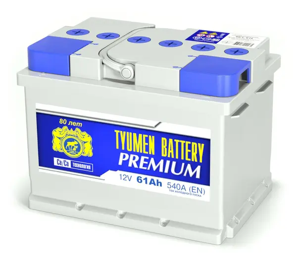 Аккумулятор 12V Tyumen Battery 6СТ-61.0LA PREMIUM Ca/Ca (низкий) 2023