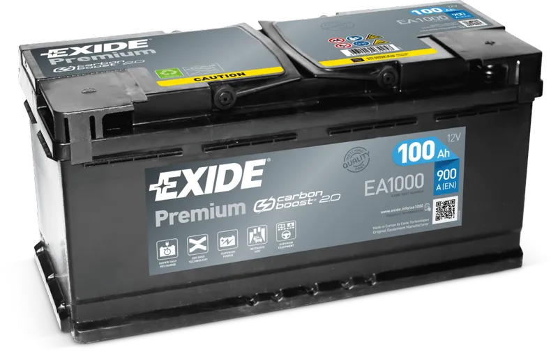Аккумулятор 12V EXIDE 6CT-100.0 Premium EA1000 - 2
