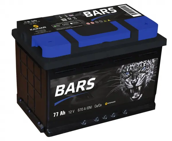 Аккумулятор 12V Bars 6СТ-77.0L Ca/Ca