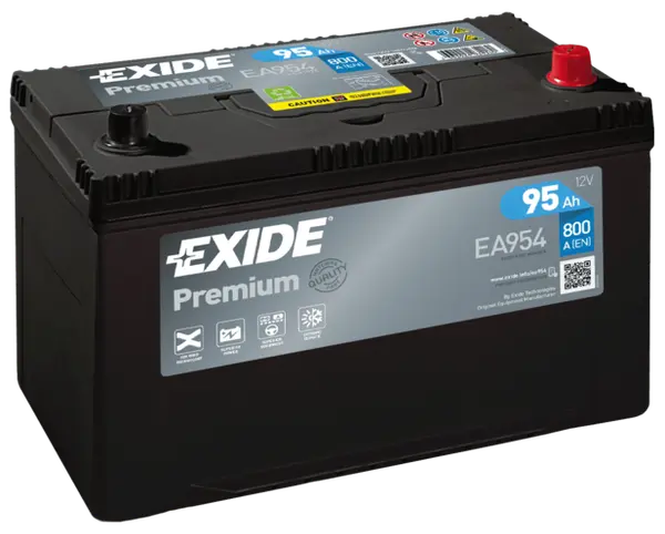 Аккумулятор 12V EXIDE 6CT-95.0 Asia Premium EA954