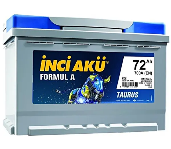 Аккумулятор 12V Inci Aku 6CT-72.0RS Formul A низкий