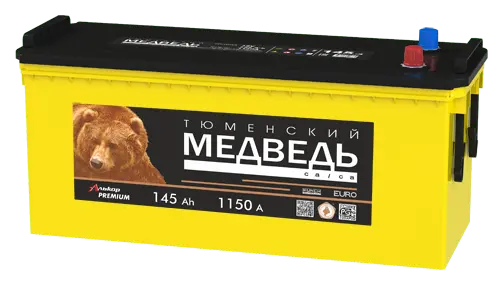 Аккумулятор 12V Тюменский Медведь 6СТ-145.3VLA Ca/Ca