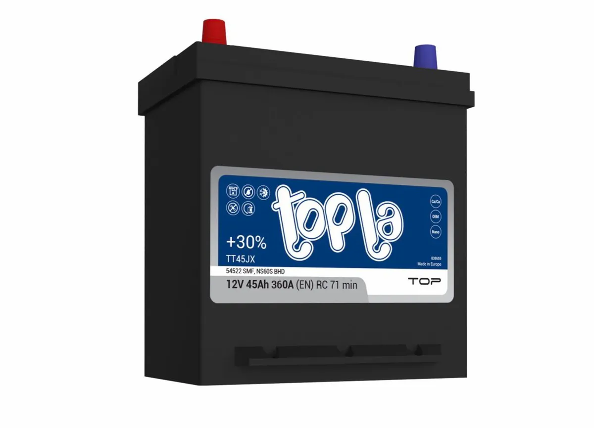 Аккумулятор 12V Topla 6CT-45.1 TOP JIS 54522 SMF TT45JX - 2