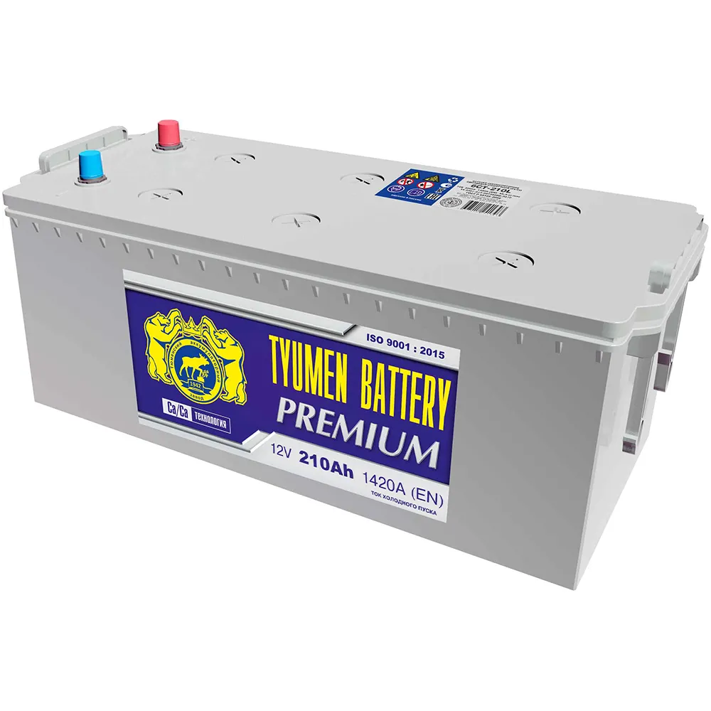 Аккумулятор 12V Tyumen Battery 6СТ-210.3L PREMIUM Ca/Ca (конус) (евро) - 2