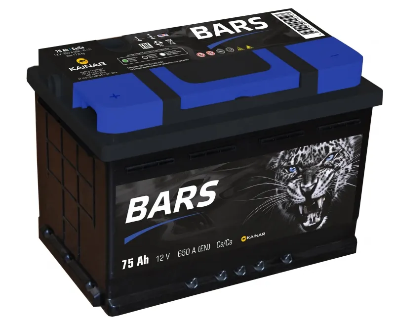 Аккумулятор 12V Bars 6СТ-75.1L Ca/Ca - 2