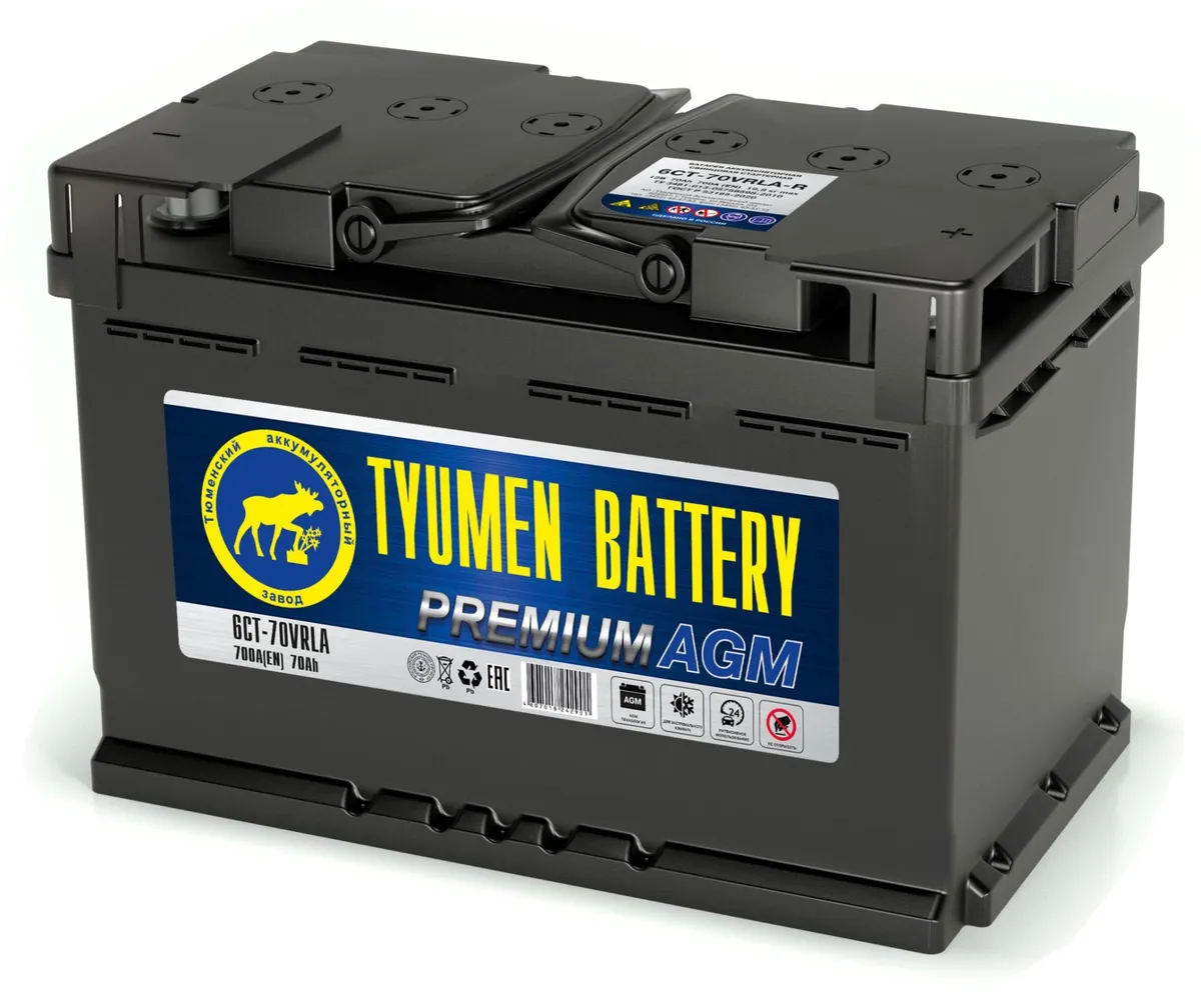 Аккумулятор 12V Tyumen Battery 6СТ-70.0VRLA-R PREMIUM AGM - 2