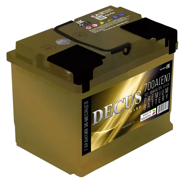 Аккумулятор 12V Decus 6СТ-66.1 Gold Ca/Ca