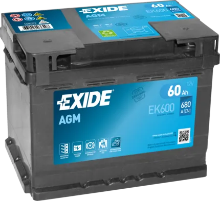 Аккумулятор 12V EXIDE 6CT-60.0 Start-Stop AGM - 2