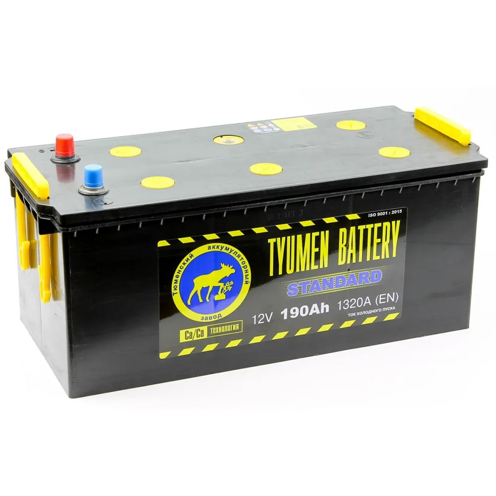 Аккумулятор 12V Tyumen Battery 6СТ-190.3L STANDARD Ca/Ca (конус) (евро) - 2