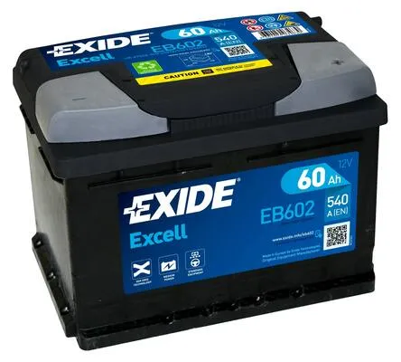 Аккумулятор 12V EXIDE 6CT-60.0LB Excell EB602 низкий - 2