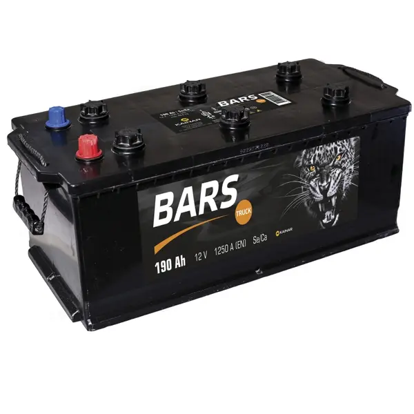Аккумулятор 12V Bars Truck 6СТ-190.4L Se/Ca (конус)