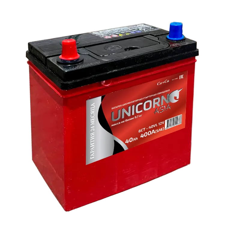 Аккумулятор 12V Unicorn 6СТ-40.1 Asia Ca/Ca - 2