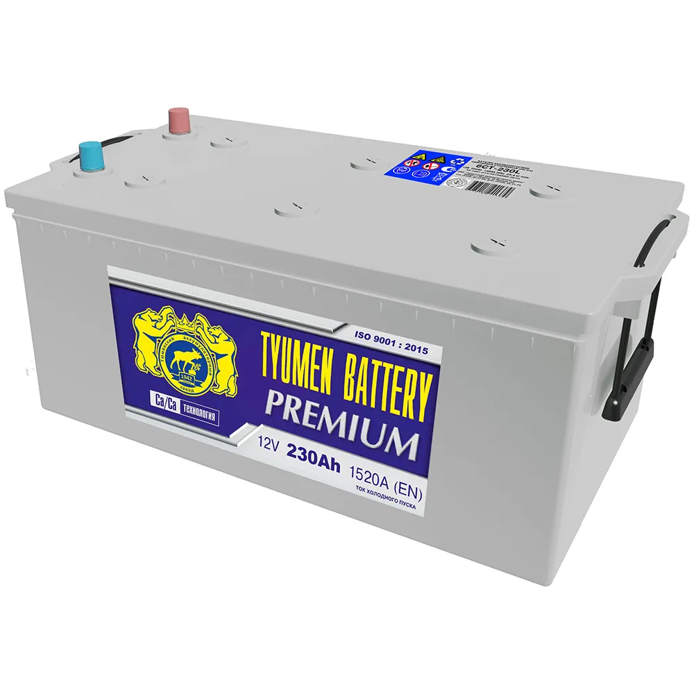 Аккумулятор 12V Tyumen Battery 6СТ-230.3L PREMIUM Ca/Ca (евро) - 2