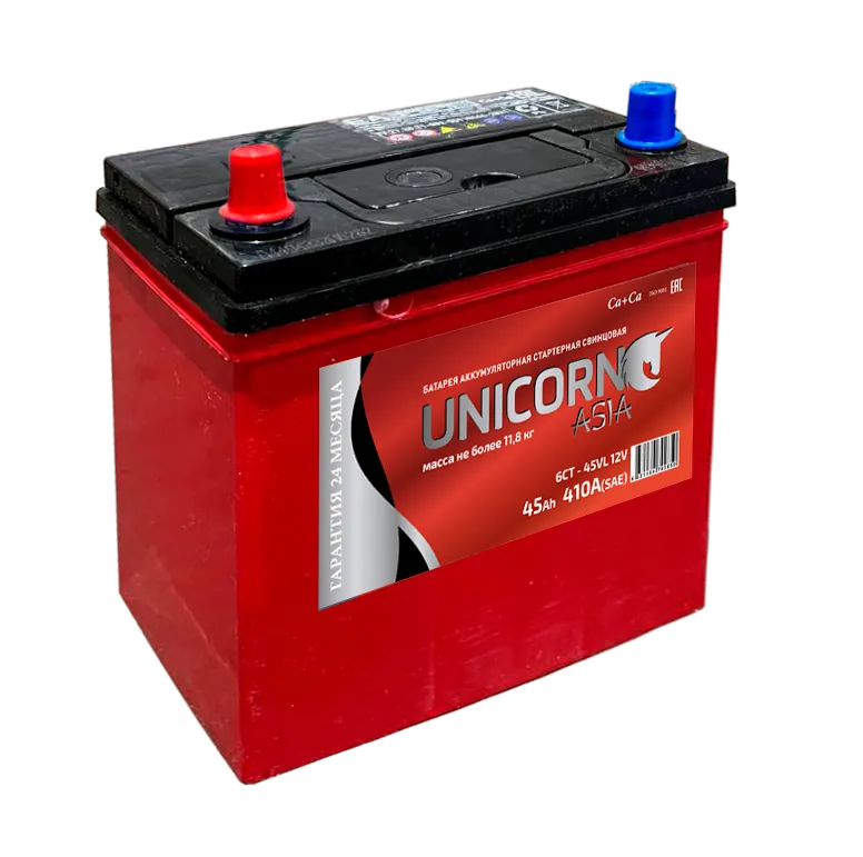 Аккумулятор 12V Unicorn 6СТ-45.1 Asia Ca/Ca - 2