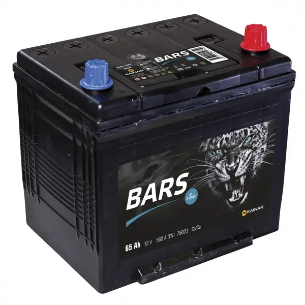 Аккумулятор 12V Bars 6СТ-65.0 Asia 75D23L Ca/Ca