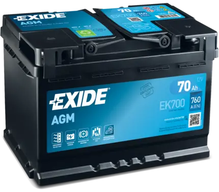 Аккумулятор 12V EXIDE 6CT-70.0 Start-Stop AGM