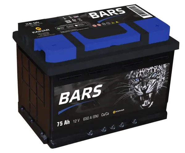 Аккумулятор 12V Bars 6СТ-75.0L Ca/Ca