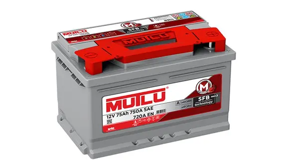 Аккумулятор 12V MUTLU 6CT-75.0 SMF 57572 Series 3 низкий