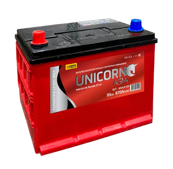 Аккумулятор 12V Unicorn 6СТ-95.0 Asia Ca/Ca