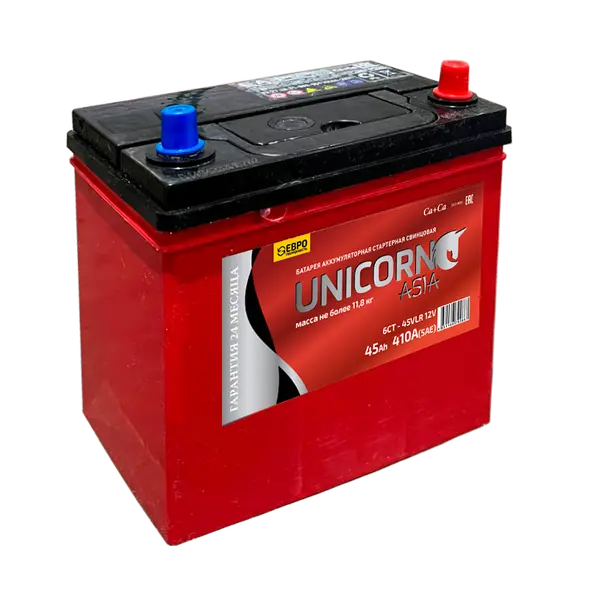 Аккумулятор 12V Unicorn 6СТ-45.0 Asia Ca/Ca