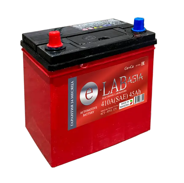 Аккумулятор 12V E-LAB 6СТ-45.1 Asia Ca/Ca