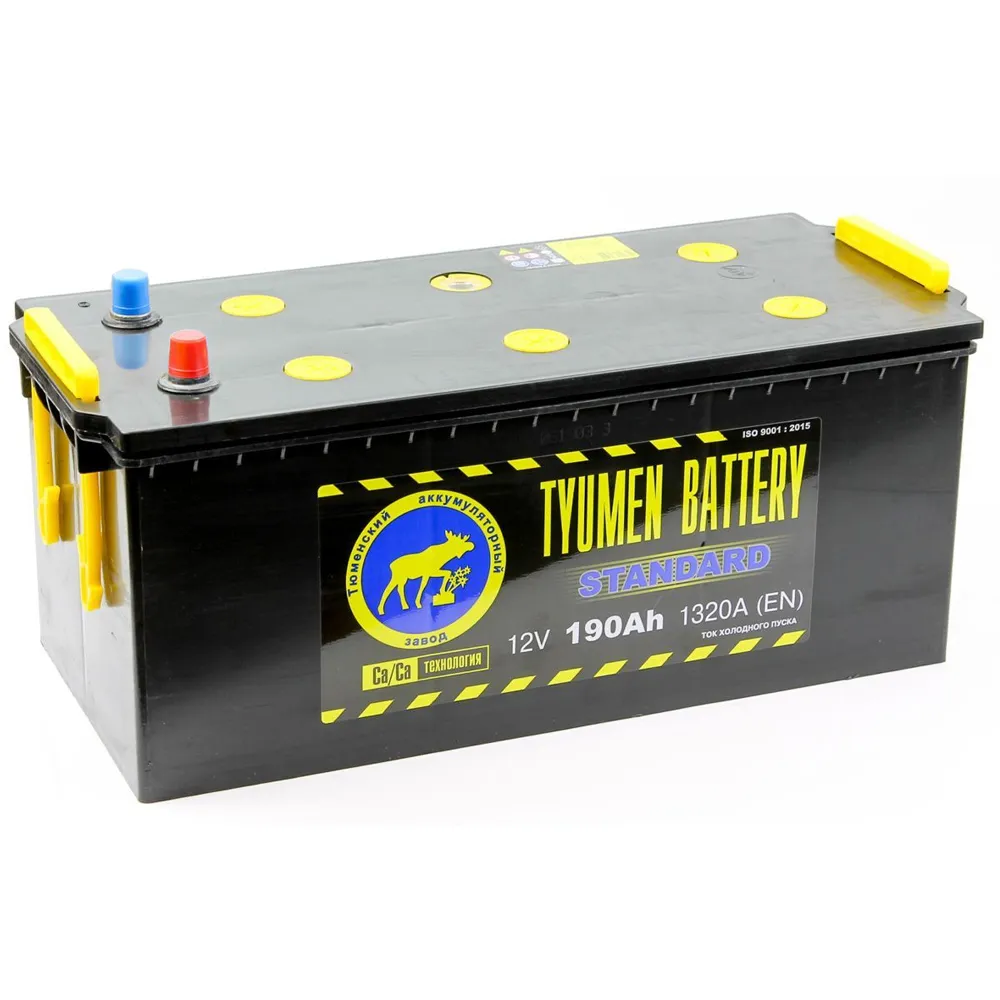 Аккумулятор 12V Tyumen Battery 6СТ-190.4L STANDARD Ca/Ca (конус) - 2