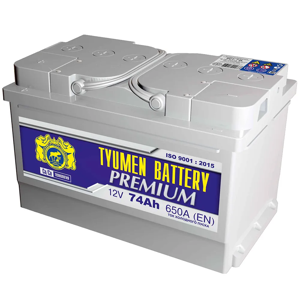 Аккумулятор 12V Tyumen Battery 6СТ-74.1L PREMIUM Ca/Ca (низкий) - 2