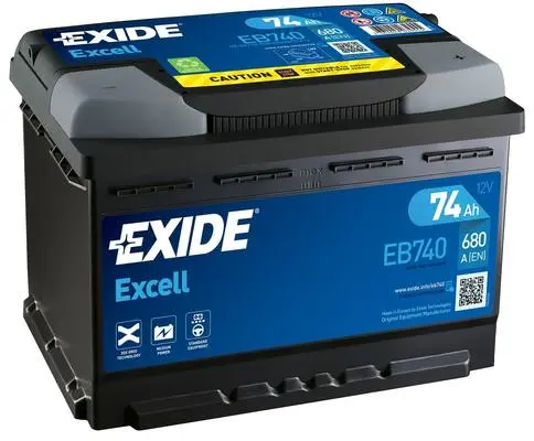 Аккумулятор 12V EXIDE 6CT-74.0 Excell EB740