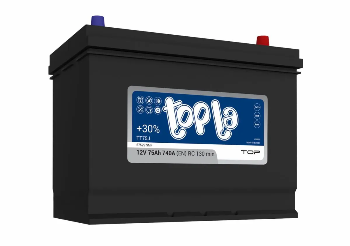 Аккумулятор 12V Topla 6CT-75.0 TOP JIS 57529 SMF TT75J - 2