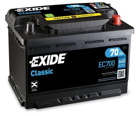 Аккумулятор 12V EXIDE 6CT-70.0 Classic EC700