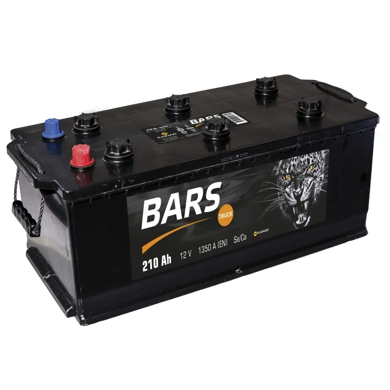 Аккумулятор 12V Bars Truck 6СТ-210.4L Se/Ca (конус) - 2