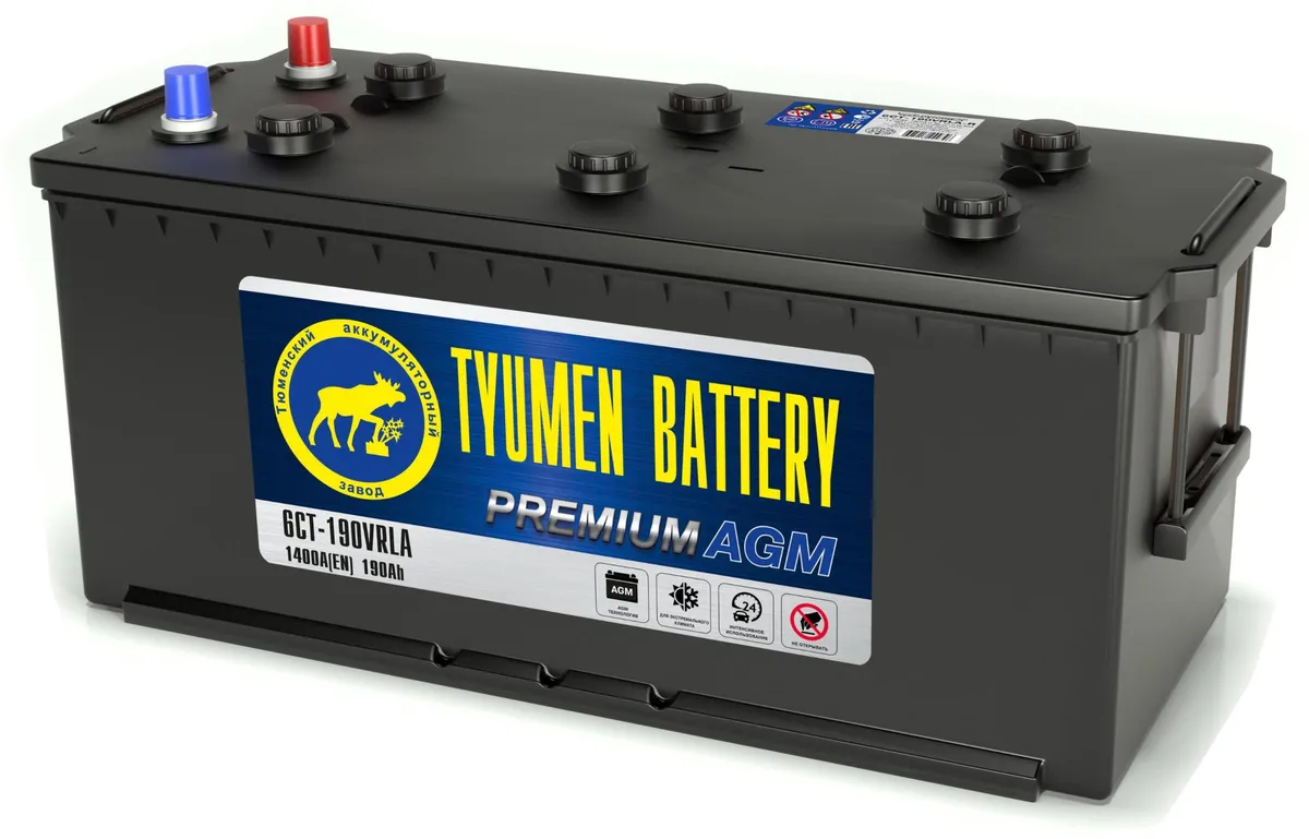 Аккумулятор 12V Tyumen Battery 6СТ-190.3VRLA-R PREMIUM AGM - 2