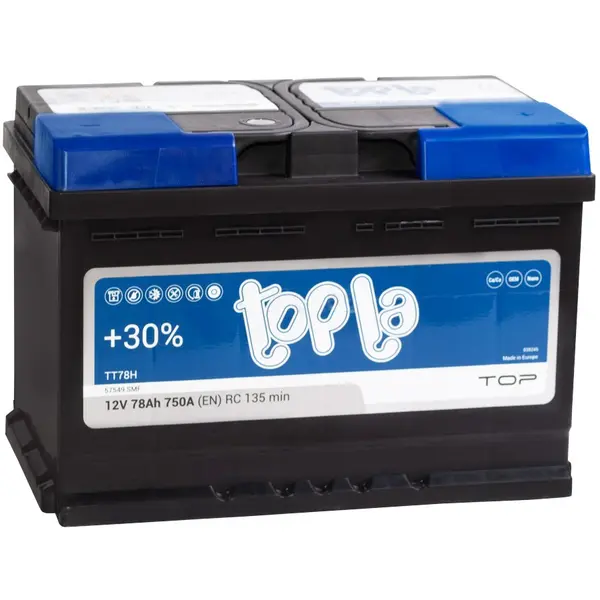 Аккумулятор 12V Topla 6CT-78.0 TOP 57549 SMF TT78H