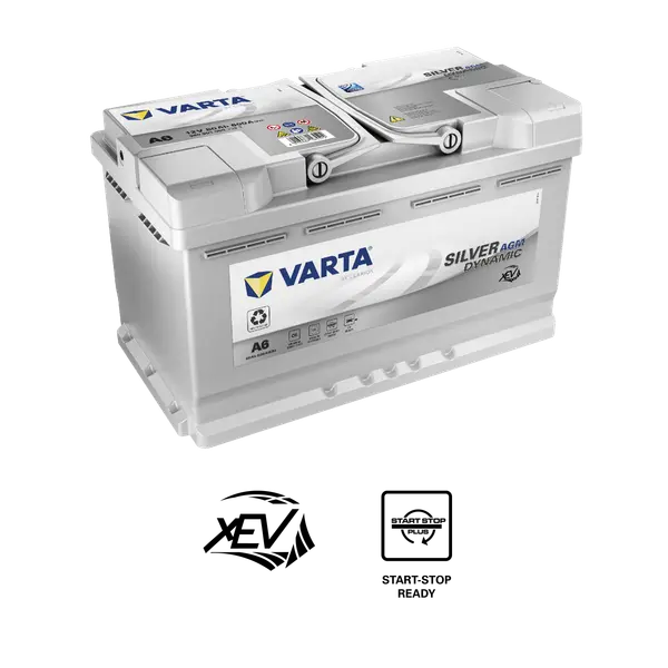 Аккумулятор 12V VARTA 6CT-80.0 Silver Dynamic AGM