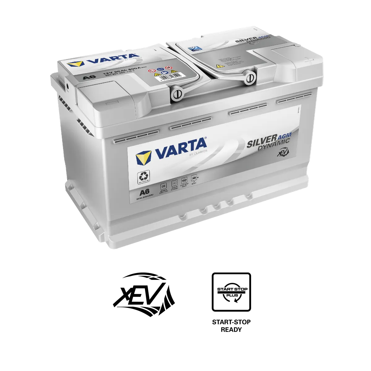 Аккумулятор 12V VARTA 6CT-80.0 Silver Dynamic AGM - 2