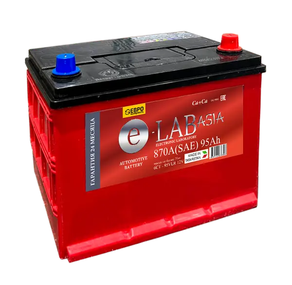 Аккумулятор 12V E-LAB 6СТ-75.0 Asia Ca/Ca