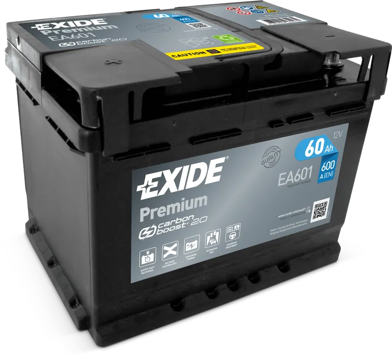 Аккумулятор 12V EXIDE 6CT-60.1 Premium EA601 - 2