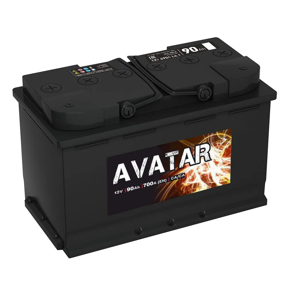 Аккумулятор 12V AVATAR 6СТ-90.1L Ca/Ca - 2