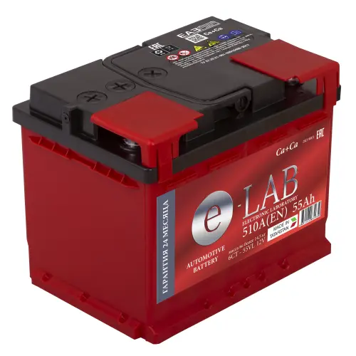 Аккумулятор 12V E-LAB 6СТ-55.1 Ca/Ca
