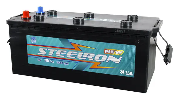Аккумулятор 12V 6СТ-190.4 N3L Steelron NEW (Zubr) 1205A (конус)