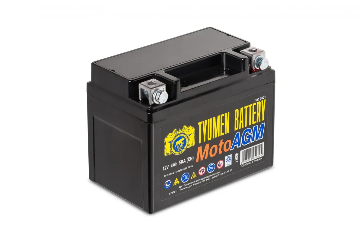 Аккумулятор 12V Tyumen Battery 6MTC-4AGM MotoAGM - 2