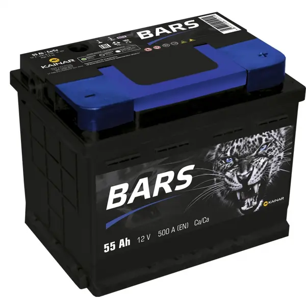Аккумулятор 12V Bars 6СТ-55.0L Ca/Ca