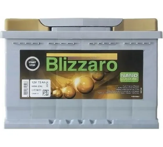 Аккумулятор 12V Blizzaro 6CT-72.0 NanoGold EFB - 2